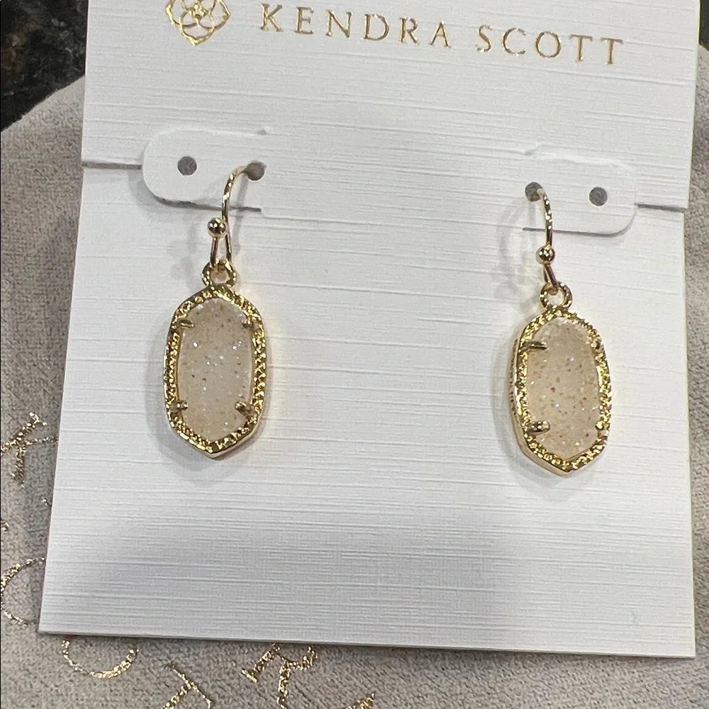 Kendra Scott Gold Druzy Earrings - Picture 2 of 3